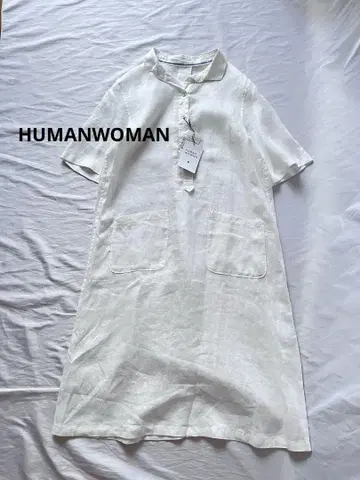 택 포함 HUMANWOMAN 린넨 셔츠 원피스 휴먼 우먼 반팔