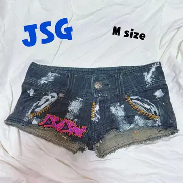 JSG 갸루 헤이세이 Y2K 마이크로 숏 팬츠 데님 숏 팬츠