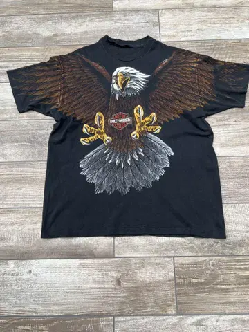 XL 90s HARLEY DAVIDSON 이글 티셔츠 싱글
