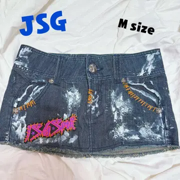 JSG 마이크로 미니 스커트 갸루 헤이세이 Y2K 미니 스커트 데님