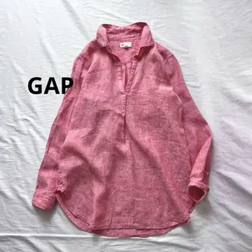 빅 사이즈 GAP 린넨 스키퍼 셔츠 긴팔 블라우스 XL 3L