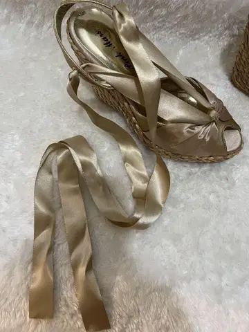 미사용 발레 코아 샌들 레이스업 샌들 23.5cm~