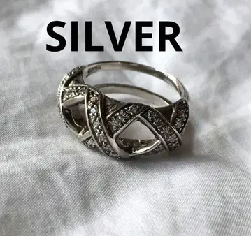 빈티지 지르코니아 크로스 디자인 실버 반지 SILVER