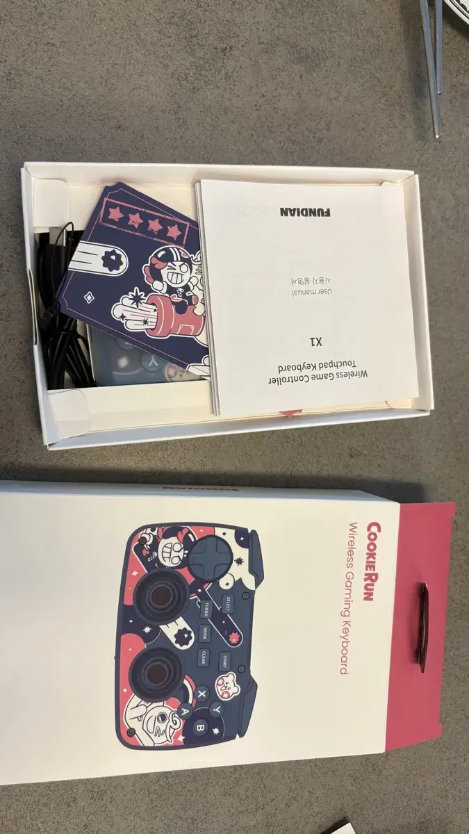 Pundi-an X1 Gaming Bluetooth Korean-English Keyboard Gamepad Cookie Run