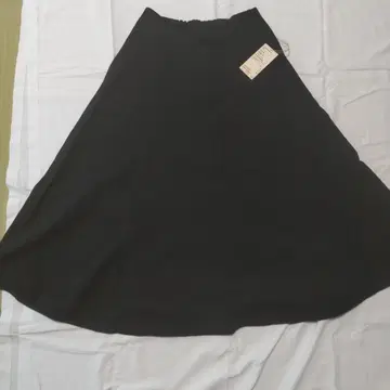 무인양품 플레어 스커트 오가닉 코튼 블랙 새상품