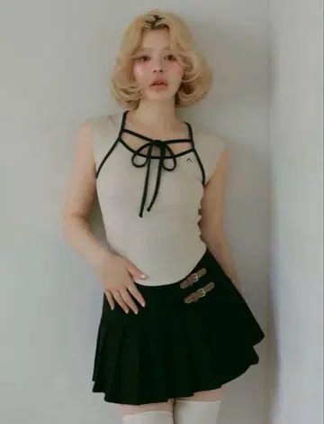 Giselle pleats skirt Black S 사이즈