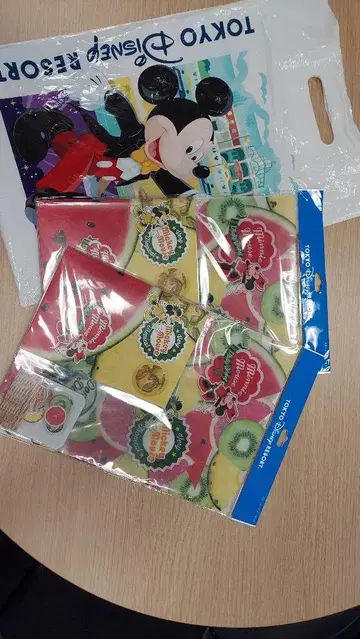 도쿄 디즈니 리조트 클리어 홀더 노트 씰 세트 (미개봉) 봉투 포함