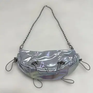 자라 메탈릭 가공 개더 미니 버킷 백