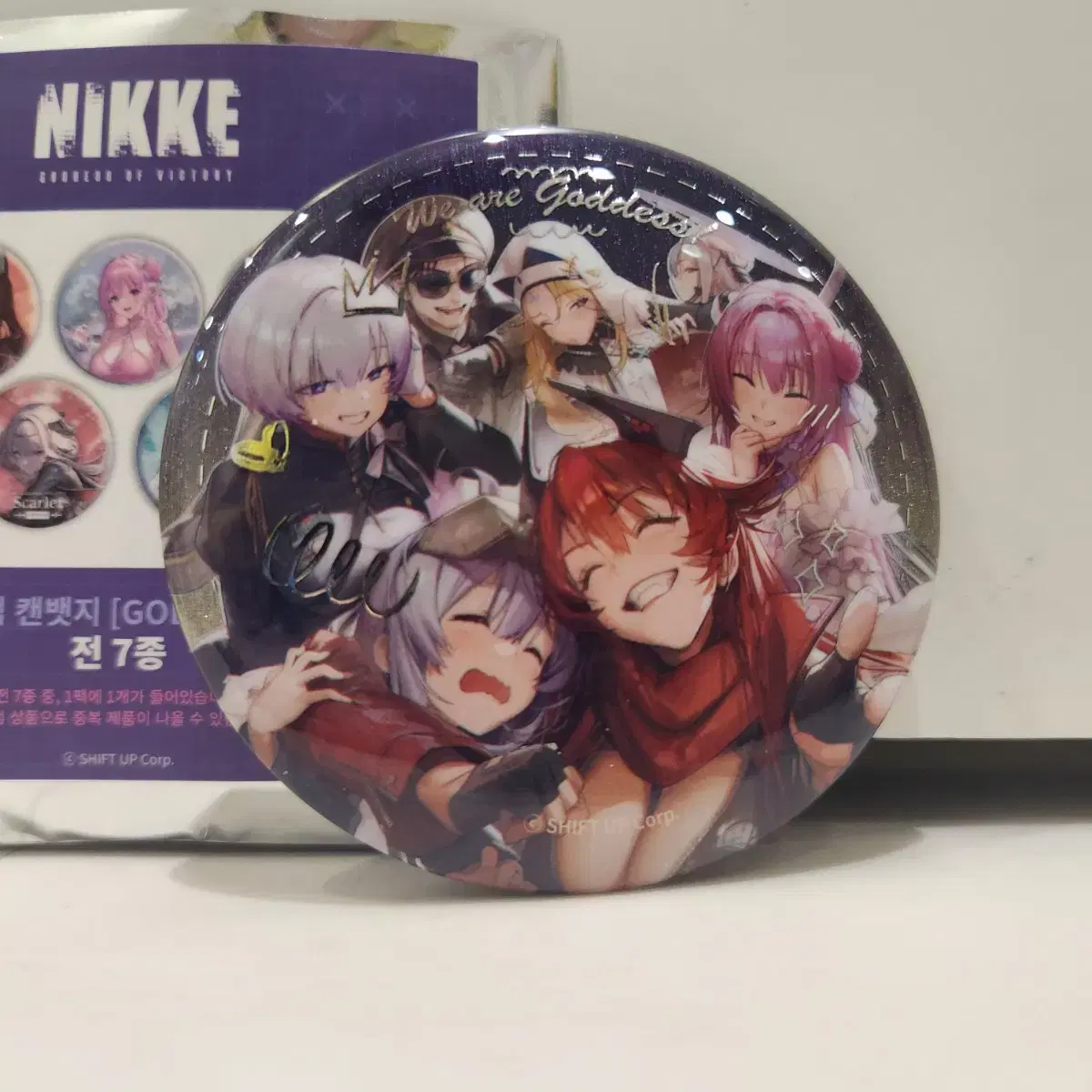 (새상품)승리의여신 니케 단체 캔뱃지 NIKKE 시크릿 레어