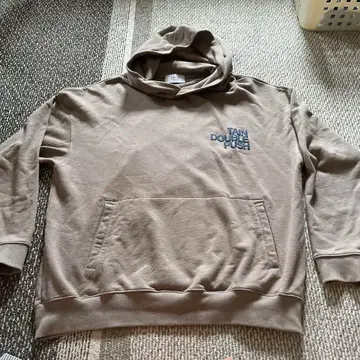 TAIN DOUBLE PUSH 베이지 후드티