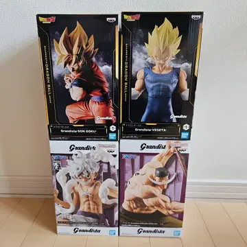 드래곤볼 원피스 그란디스타 피규어 4종 세트!