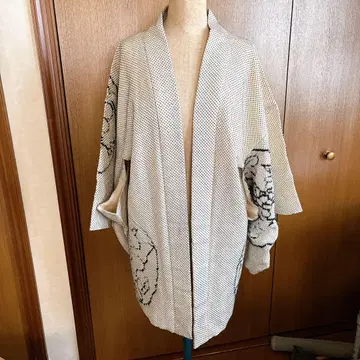 기모노 겉옷 쇼와 다이쇼 레트로 시보리 시보리 나가하오리