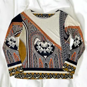 ETRO 에트로 페이즐리 무늬 긴팔 니트 2XL 여성용 울 올 패턴