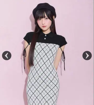 최종 가격 인하 미셸 마카롱 모노그램 니트 원피스