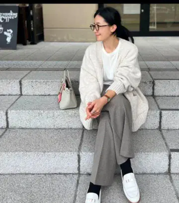 STORYNINE 루즈 포켓 가디건 아이보리