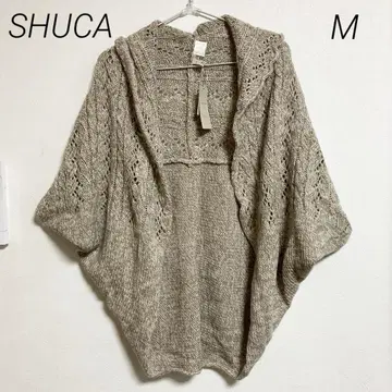 0163 SHUCA 슈카 택 포함 새상품 후드 부착 가디건 베이지