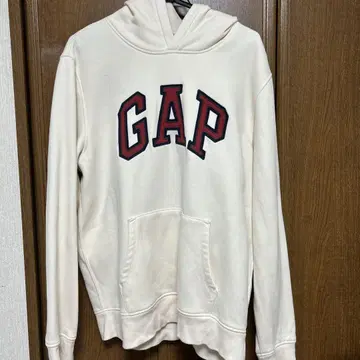 GAP 후드 부착 맨투맨 L 사이즈 크림색
