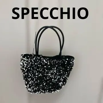 스페치오 SPECCHIO 스팽글 토트백 블랙과 실버