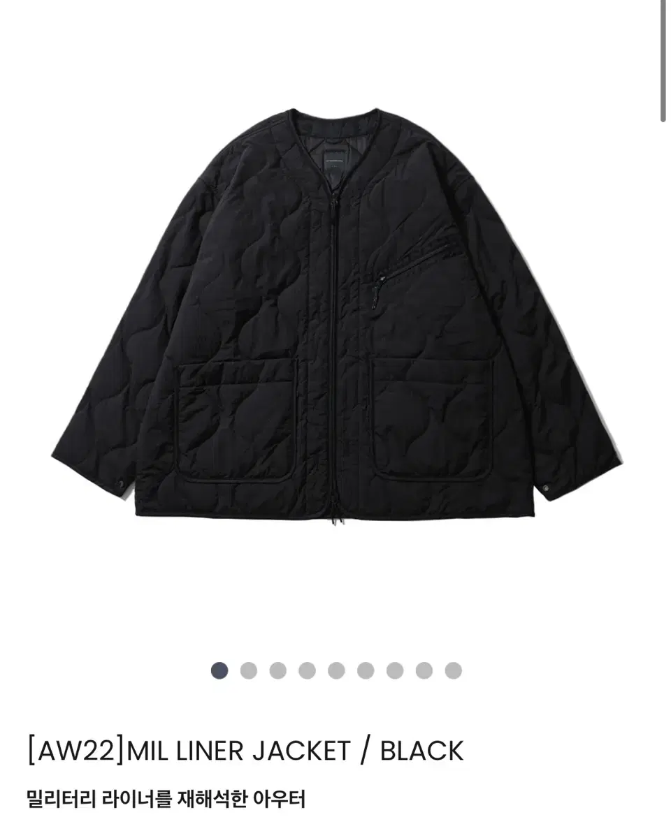 Moif Functional Uniform Mill Liner Jacket 3 Black