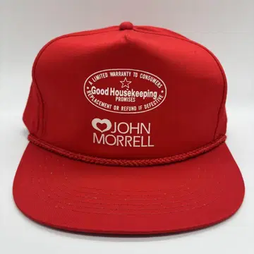90년대 빈티지 JOHN MORRELL 프린트 로고 트래커 캡