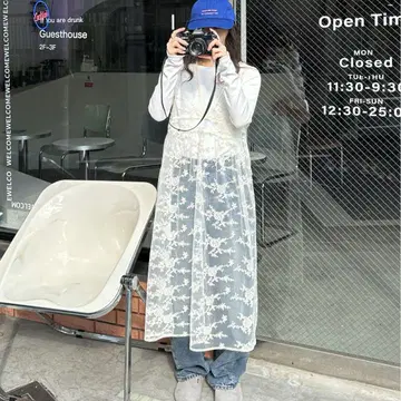 플라워 자수 레이어드 원피스 피릿 레이어드 원피스 레이스 원피스