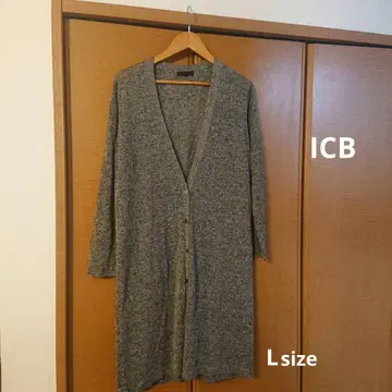 미사용 icb 아이시비 롱 가디건 린넨 썸머 니트 L