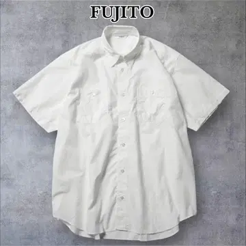 FUJITO B/S WORK SHIRT 샴브레이 화이트 2