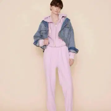 SeaRoomlynn LINEN 셋업 상하의 맨투맨 핑크 S