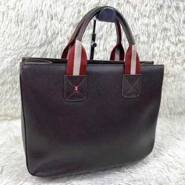 BALLY 발리 비즈니스 백 가죽 로고 금장 장식 브라운 헤리티지