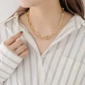 EO 이오 개럴개런트 골드 목걸이 닻 체인