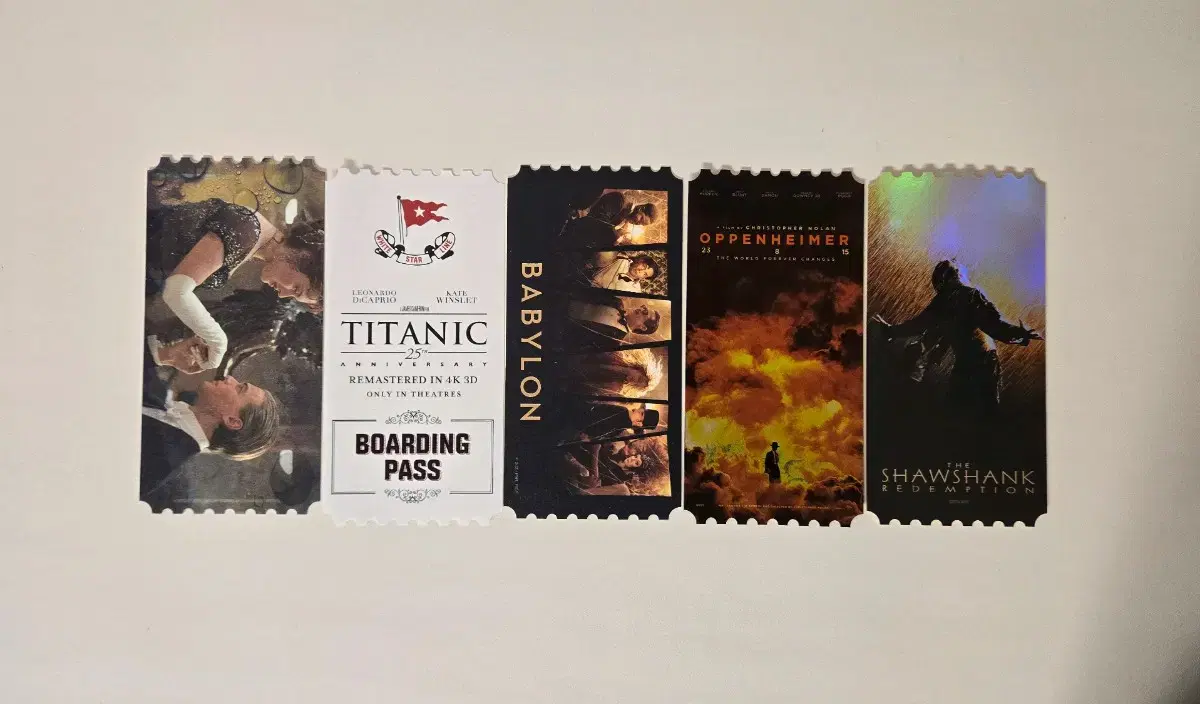 Titanic Babylon Oppenheimer The Shawshank Redemption OT Megabox Original Ticket