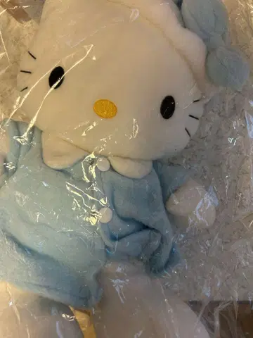 산리오 레트로 헬로키티 파자마 봉제 인형 블루