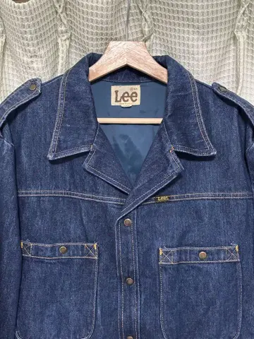 Lee 인디고 블루 데님 커버올 데님 자켓