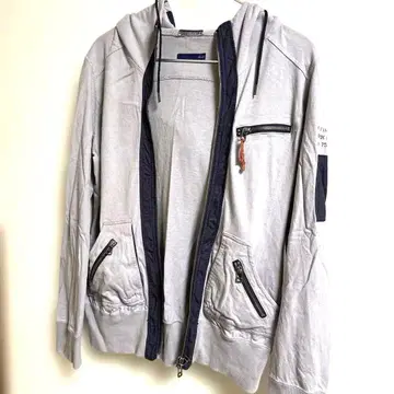 AVIREX 풀 집업 후드티 그레이 (여성용)