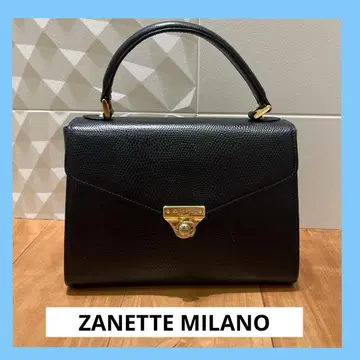 ZANETTE MILANO 고급 블랙 핸드백