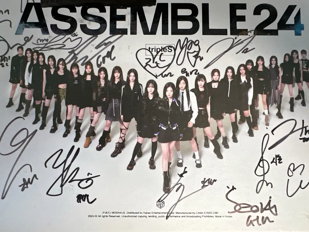 triples Assemble24 Autographed Album with Message