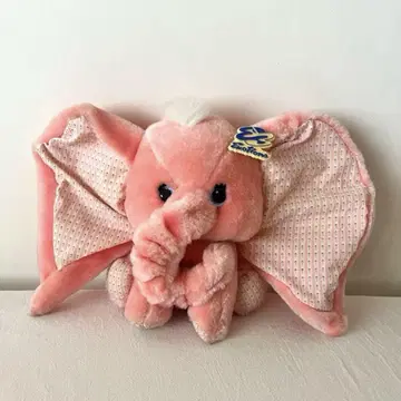 빈티지 코끼리 봉제 인형 핑크 미국