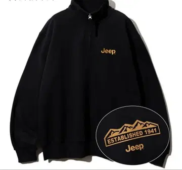 지프 하프 지퍼 오리지널 블랙