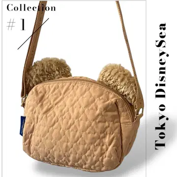 디즈니 씨 한정판 더피 Duffy 귀가 달린 숄더백 베이지