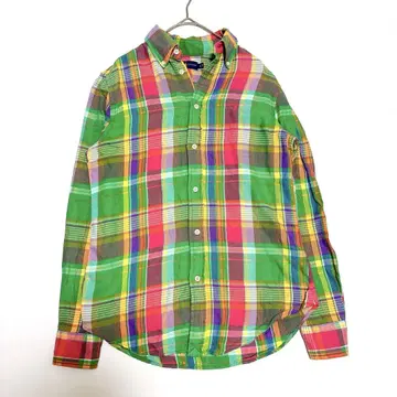 Ralph Lauren 마드라스 체크 XL 셔츠 블라우스 인도산