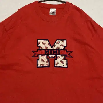 90s FRUIT OF THE LOOM MIMI 자수 로고 티셔츠