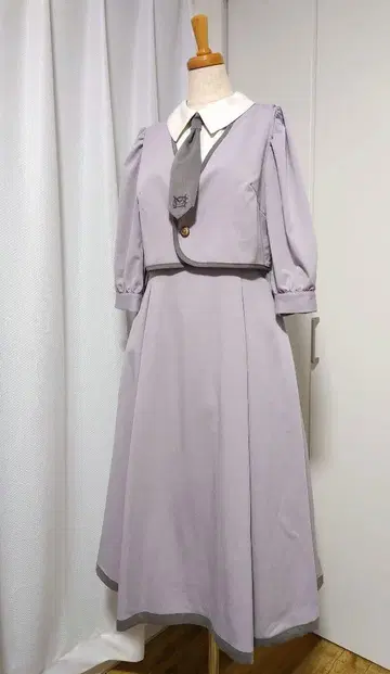 Maison de FLEUR 재주 많은 당신과 넥타이 원피스 그레이 S