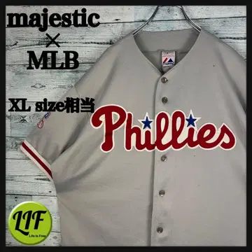 마제스틱 MLB 전체 자수 필리스 야구 셔츠 XL 상당 5368
