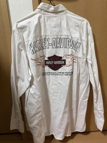 Harley Davidson 화이트 긴팔 셔츠