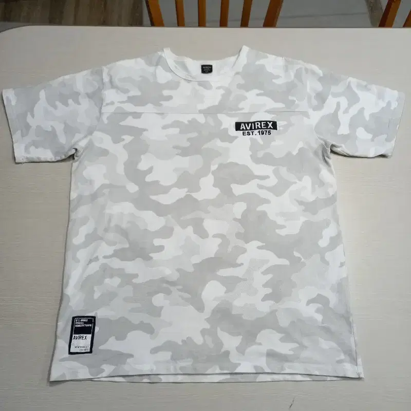 2XL110 AVIREX 카모패턴 빅로고 반팔티셔츠 2XL-225