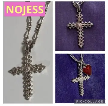 NOJESS 목걸이 참 노제스 크로스 십자가 클래시컬 실버