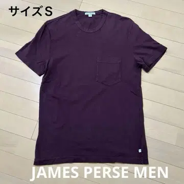 JAMES PERSE MEN 코튼 포켓 부착 데미지 티셔츠