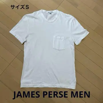 JAMES PERSE MEN 코튼 포켓 부착 데미지 티셔츠