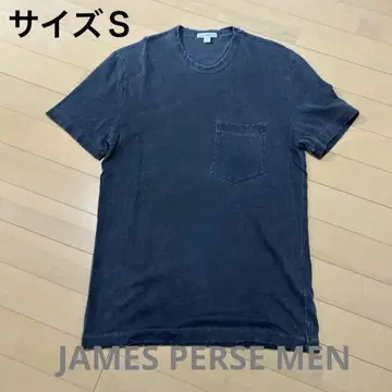 JAMES PERSE MEN 코튼 포켓 부착 데미지 티셔츠