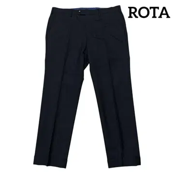 ROTA 트로피컬 버진 울 노 플리츠 팬츠 네이비 46